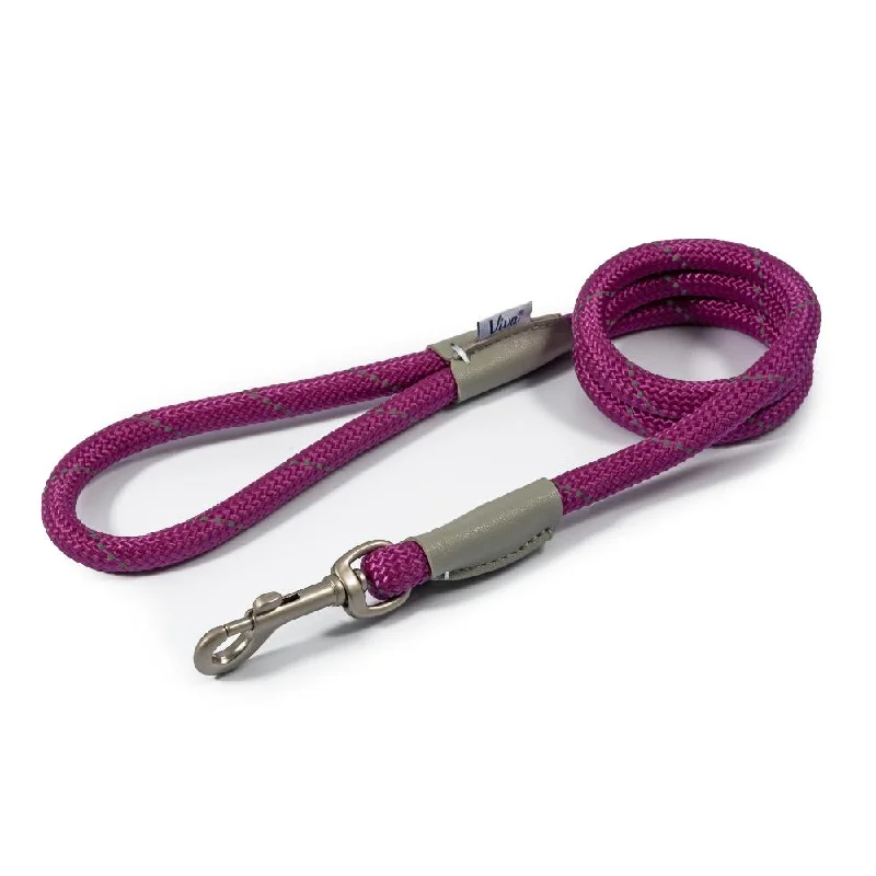  -Explosion-proof leash FOR LARGE dogsAncol Viva Dog Rope Lead Snap Hook Reflective Purple 2 Sizes