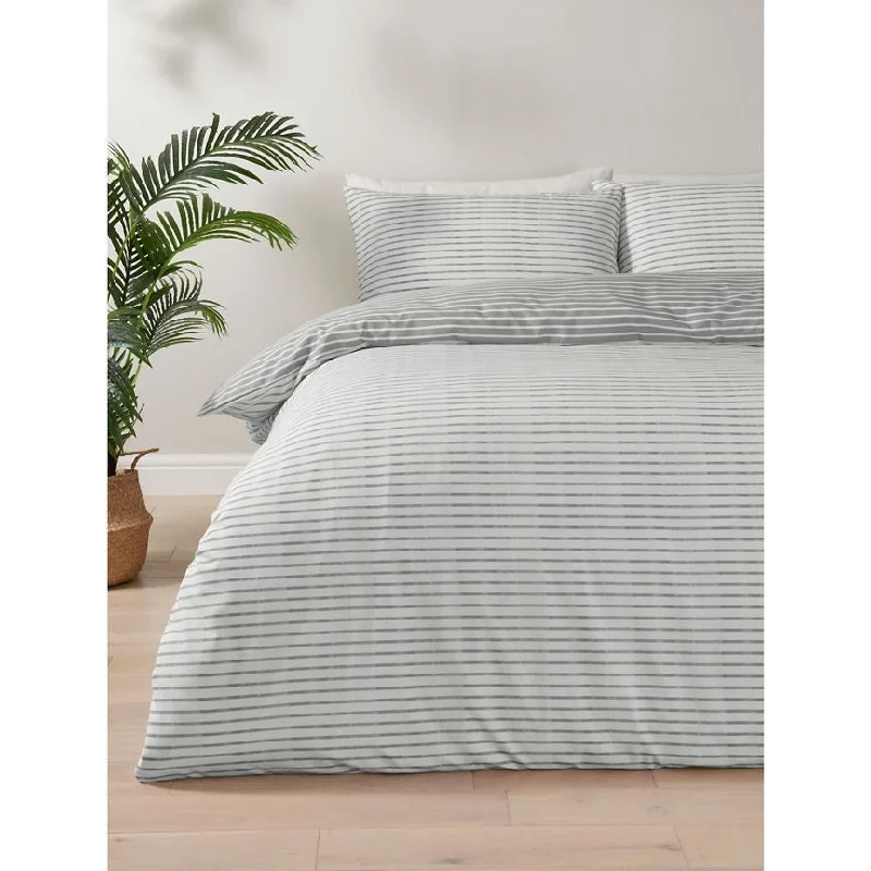 - Deodorizing cat litter tofu litterGeorge Home Grey Striped Soft Touch Reversible Duvet Set - Single