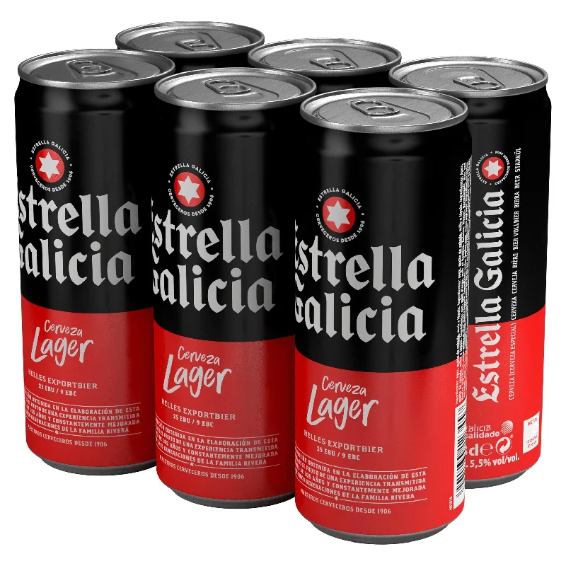  -Explosion-proof leash FOR LARGE dogsEstrella Galicia Spanish World Lager Beer Cans 6x330ml