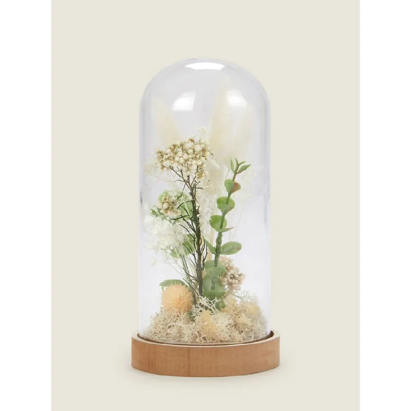 - Pet stroller can be taken on the planeGeorge Home White Pure Dried Floral Bell Jar