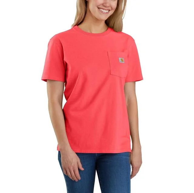 - Degradable pet feces bagWomen's Loose Fit Heavyweight Short-Sleeve Pocket T-Shirt - Coral Glow