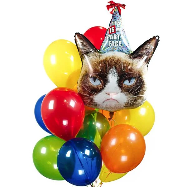    - Cat food for coat health  Happy Birthday Grumpy Cat Bouquet