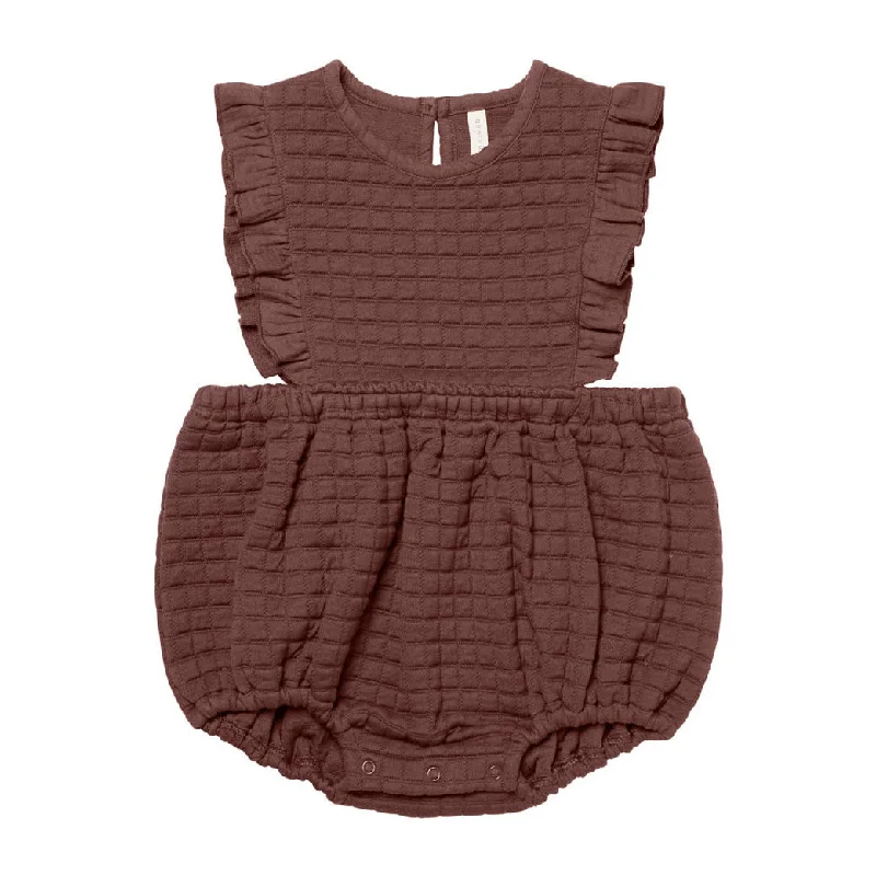 - Pregnant cat delivery room warming boxQuincy Mae Plum Ruffle Bubble Romper