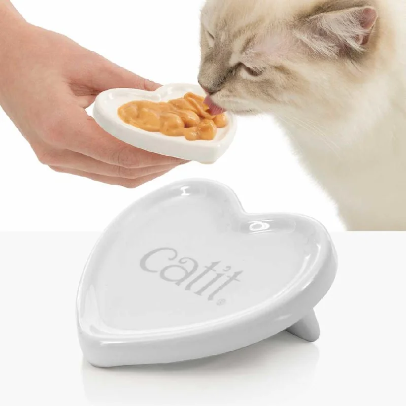 - Air box TSA certified check-inCatit Creamy Heart-Shaped Treat Dish