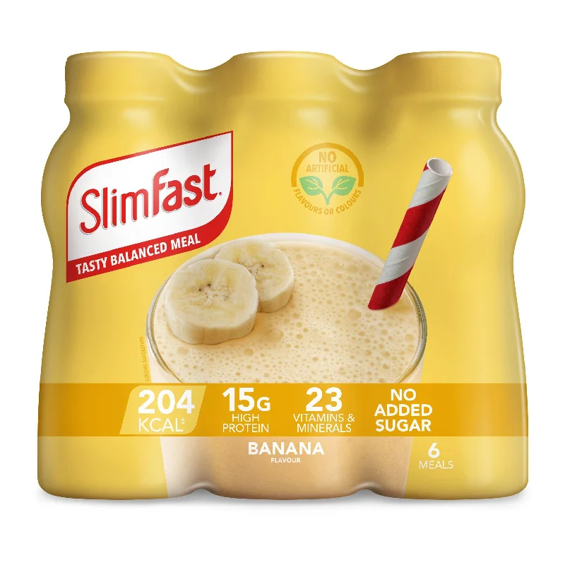 ---SlimFast Ready to Drink Meal Replacement Shake Banana Flavour 6 meals 325ml