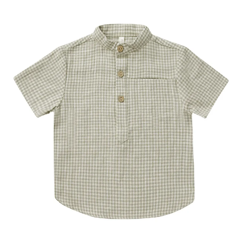 - Postoperative pet anti-licking Elizabethan collarRylee and Cru Sage-Gingham Mason Shirt - Sage Gingham