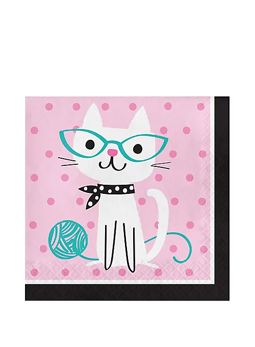    - Kitten food  Purr-fect Cat Party Lunch Napkins | 16ct