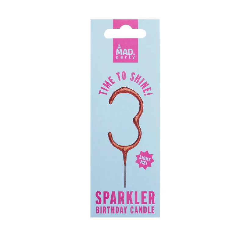 Pet ProductsMAD Party Rose Gold Number Sparklers 3