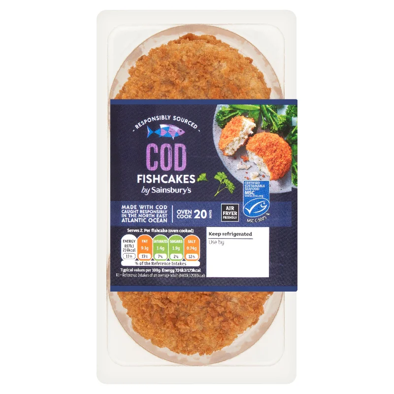 - Custom pet birthday cakeSainsbury's MSC Cod Fishcakes x2 270g