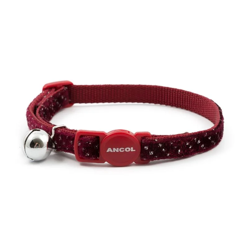 - ​​Pet toys under    yuanCat Collar Ancol Velvet Sparkle Safety Red