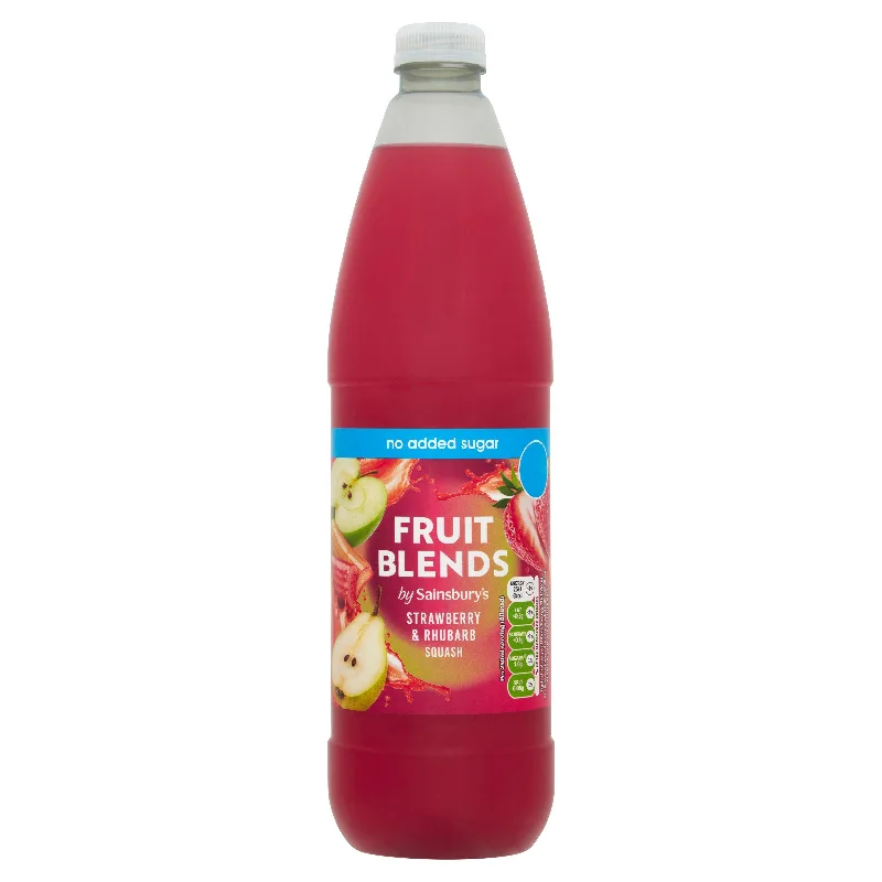 ---Sainsbury's Fruit Blends Strawberry & Rhubarb Squash 1L