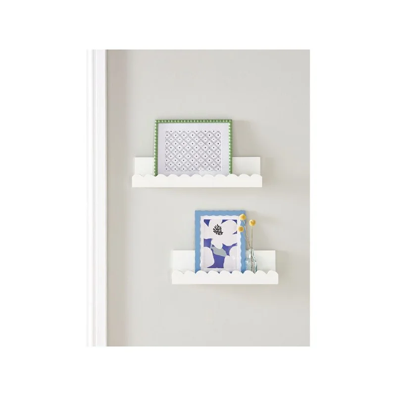 - Custom pet birthday cakeGeorge Home White Scalloped Wall Shelf - Set of 2