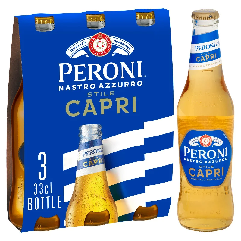  -Explosion-proof leash FOR LARGE dogsPeroni Nastro Azzurro Stile Capri Beer Lager Bottles 3x330ml