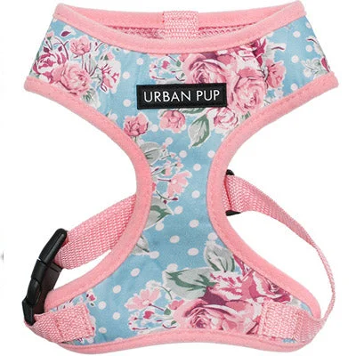 ---Urban Pup Vintage Rose Floral Bouquet Harness