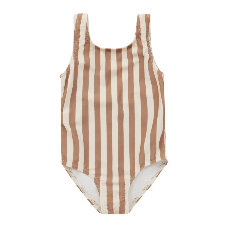 Pet ProductsRylee and Cru Clay-Stripe Moxie One-Piece - Clay Stripe