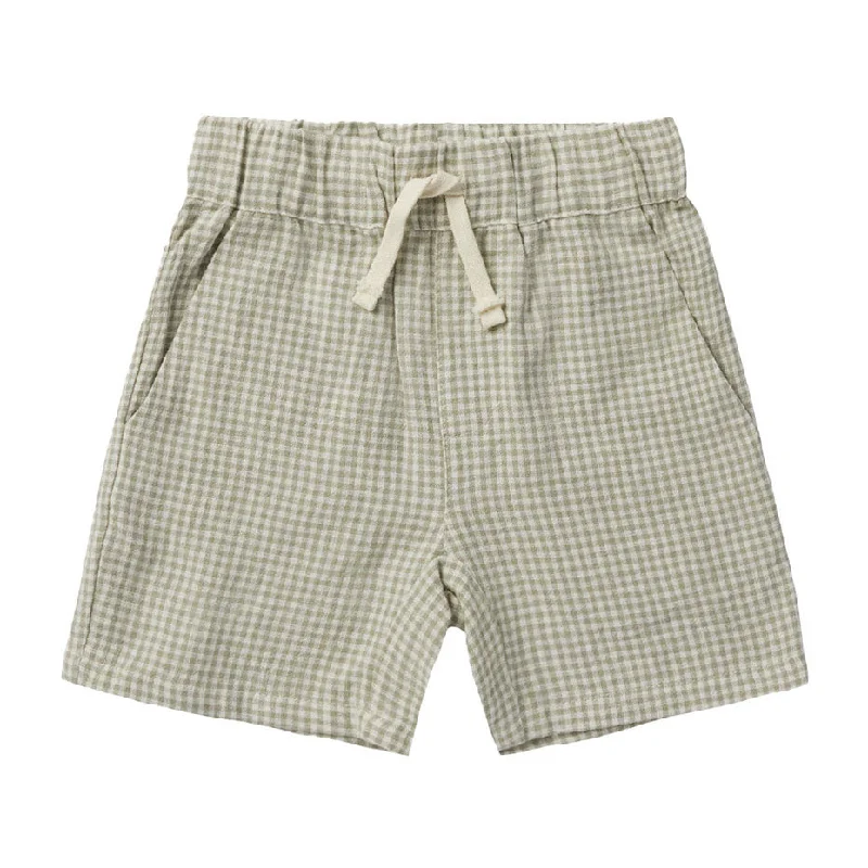 - Natural latex pet mattressRylee and Cru Sage-Gingham Bermuda Short - Sage Gingham