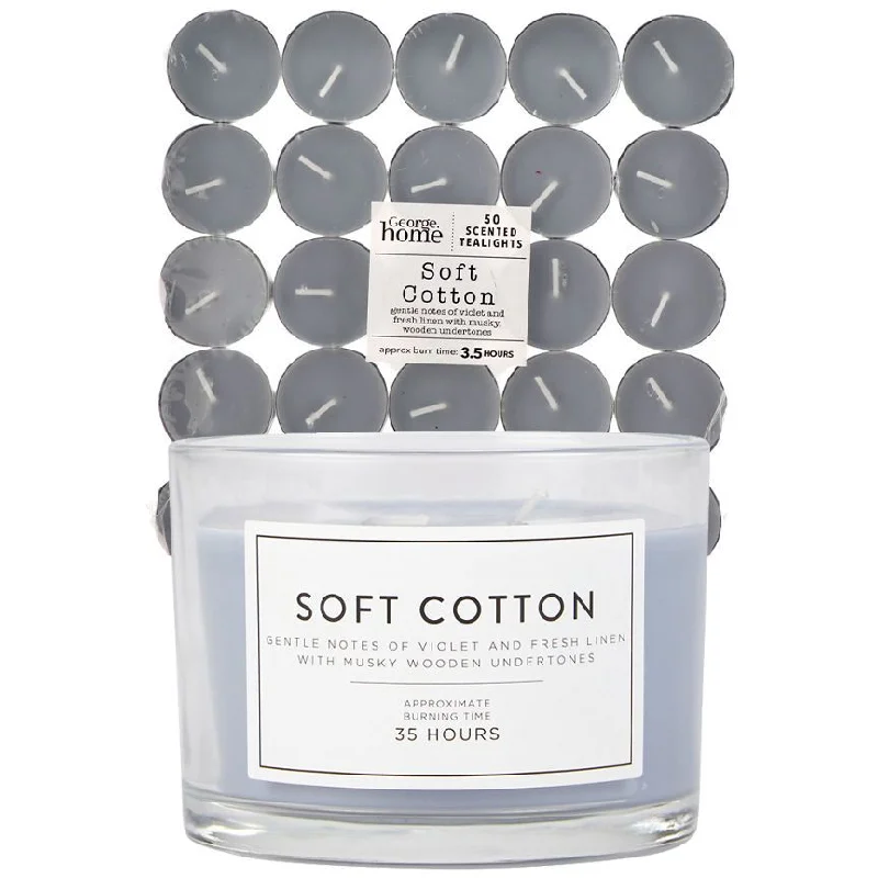 - Natural latex pet mattressGeorge Home Soft Cotton Multiwick Candle & Tealights Bundle