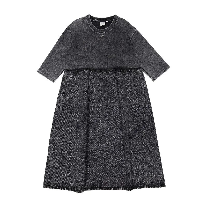  -Anti-scratch scratching board AND cat bed in oneL by Ladida Black Denim 3/4 Sleeve Dress