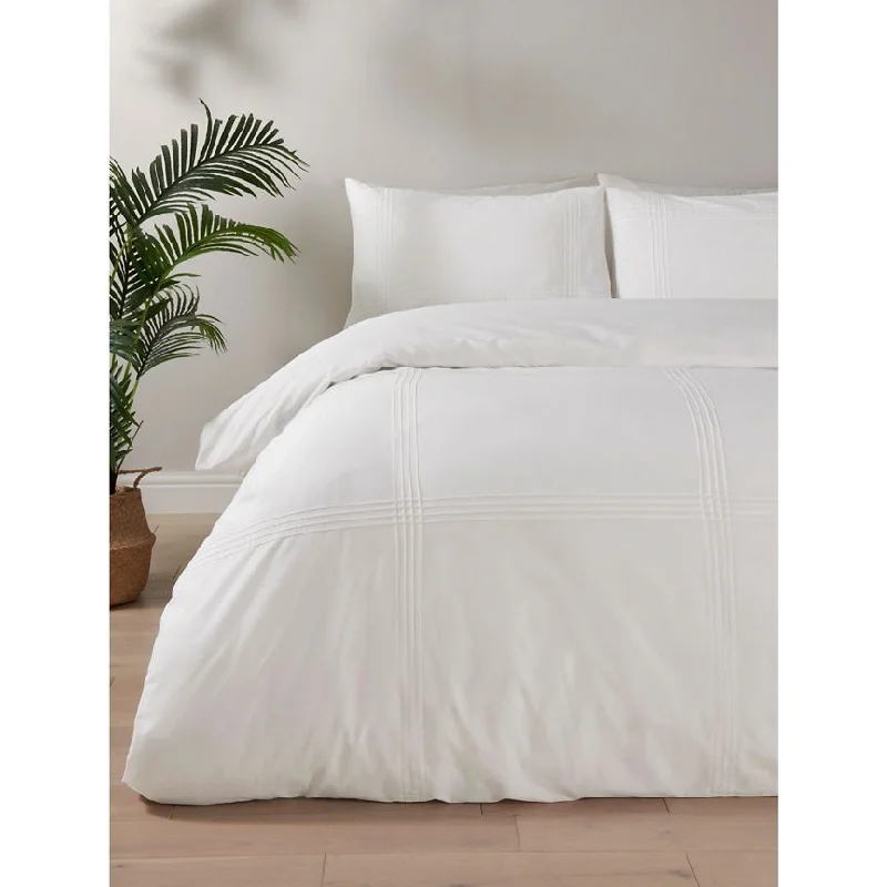 - Degradable pet feces bagGeorge Home White Square Pintucks Duvet Set - Single