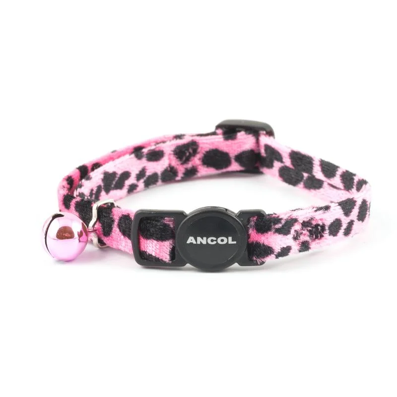 - Summer pet ice matCat Collar Ancol Leopard Print Safety Pink