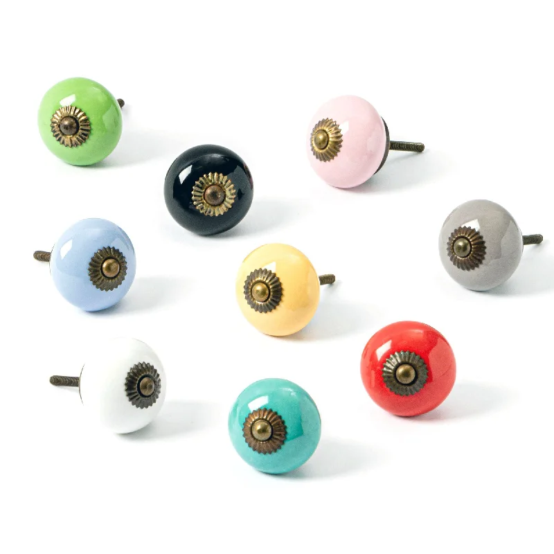 - Pet fence foldable indoorRound Ceramic Cabinet Knobs - 9 Colours - By Nicola Spring