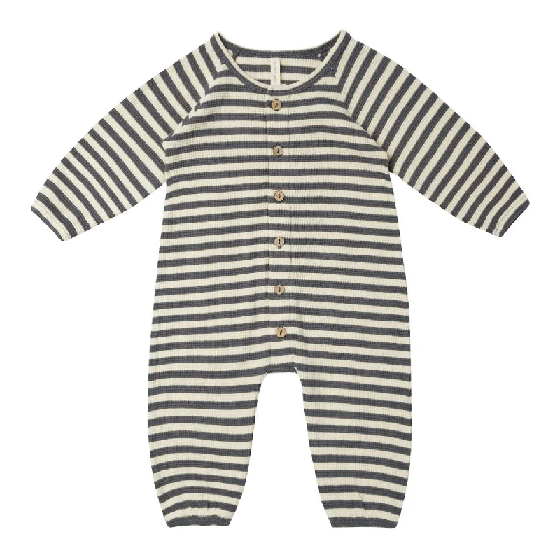  -Splash-proof food bowl AND Anti-choking slow food bowlQuincy Mae Navy Stripe Waffle Long Sleeve Jumpsuit