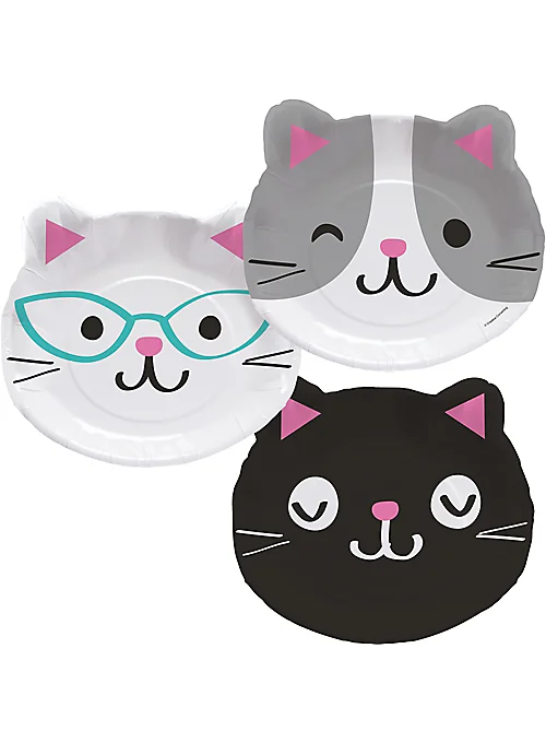    - Cat food for multi-cat households  Purr-fect Cat Assorted Plates 9" | 8ct