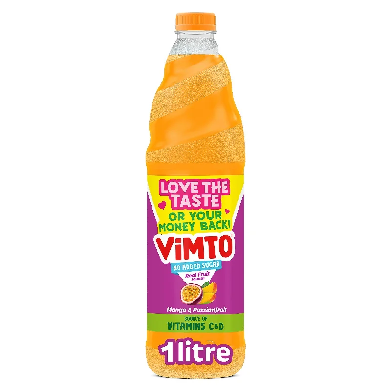 Pet ProductsVimto Real Fruit Mango & Passionfruit Squash 1L