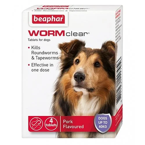  -Anti-slip claw protection raincoat FOR dogsBeaphar WORMclear for Large Dogs up to 40kg Worming Tablets x 4