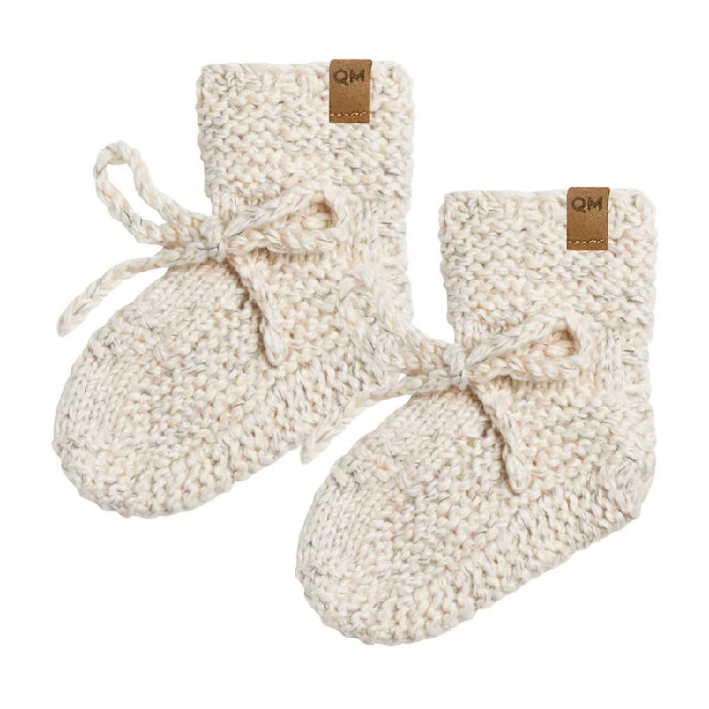 - Remote interactive pet feederQuincy Mae Natural Speckled Knit Booties