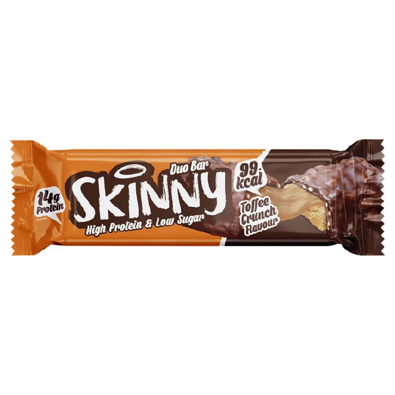 - Air box TSA certified check-inThe Skinny Food Co. Duo Bar Toffee Crunch Flavour 2 x 30g