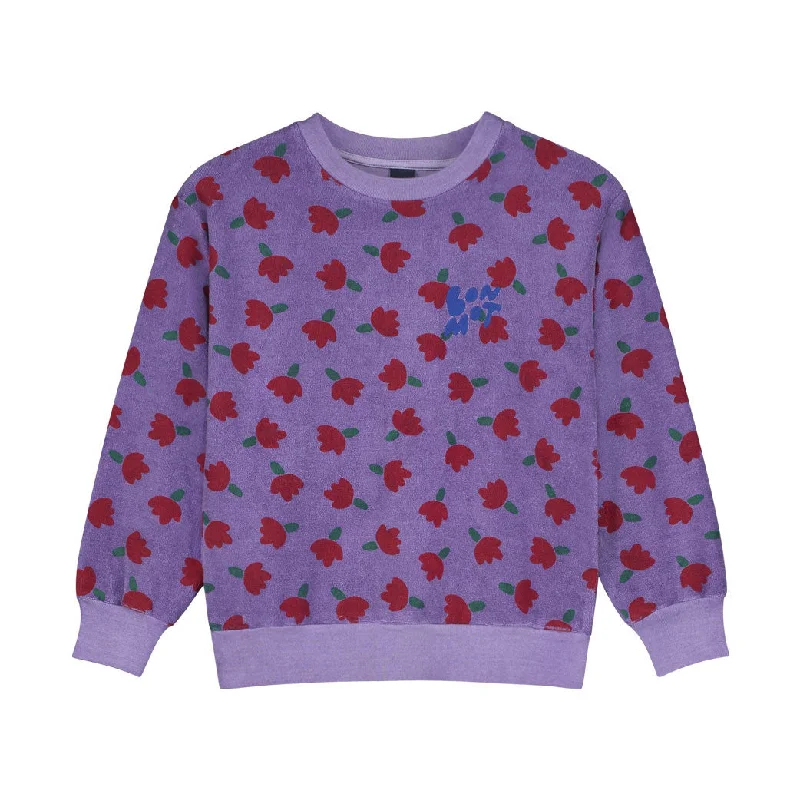 ---Bonmot Mallow Flowers Terry Sweatshirt