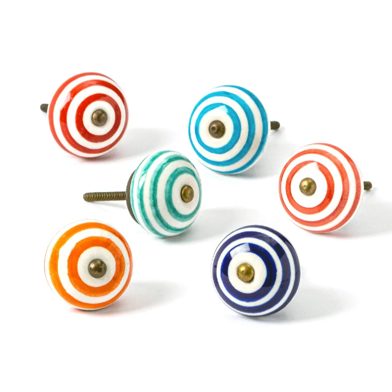 - Pet stroller can be taken on the planeRound Ceramic Cabinet Knobs - Stripe - 6 Colours - By Nicola Spring