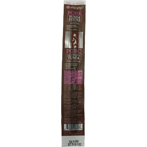  . **Functional Cat Food**  - Food for sterilized dogsEtta Says! Yumm Pork Stick for Dogs