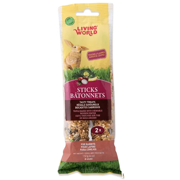    - Cat food for pregnant and nursing cats  - Special food for puppiesLiving World Vegetable Flavour Rabbit Treat Sticks