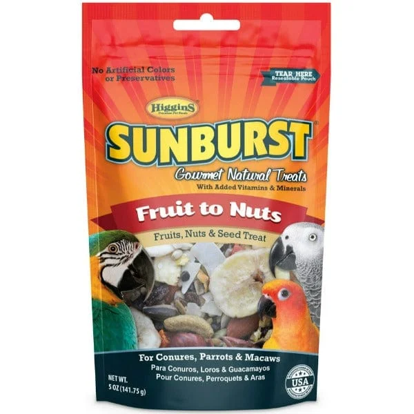  . **Special Needs**  - Food for large dogsSunburst Fruits to Nuts Gourmet Natural Bird Treats