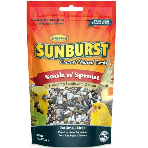    - Cat food for multi-cat households  Dog FoodSunburst Soak n' Sprout Gourmet Natural Bird Treats