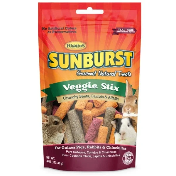    - Cat food for coat health  - Dog food improves immunitySunburst Veggie Stix Gourmet Natural Treats for Small Animals